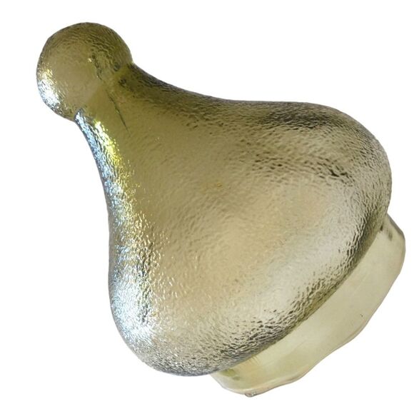 Vintage Empoli Glass Jar Top ONLY Pebbled Olive Green Candy Jar Lid Mid Century. - Picture 10 of 16